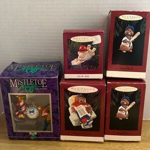 5 Baseball Theme Ornaments